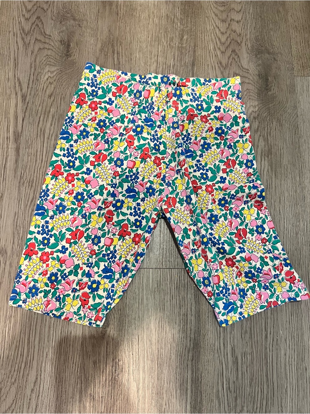Mini Boden Multicolor Floral Shorts - Blue Pink Red Yellow Green